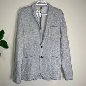 Faherty Soft Knit Whitewater Gray Casual Blazer Jacket Small